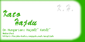 kato hajdu business card